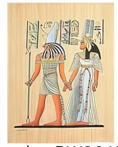 -White papyrus paper, 15 x 20 cm with diffrent shapes