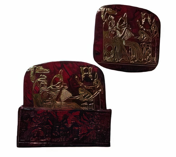 Coaster set, various shapes and colors